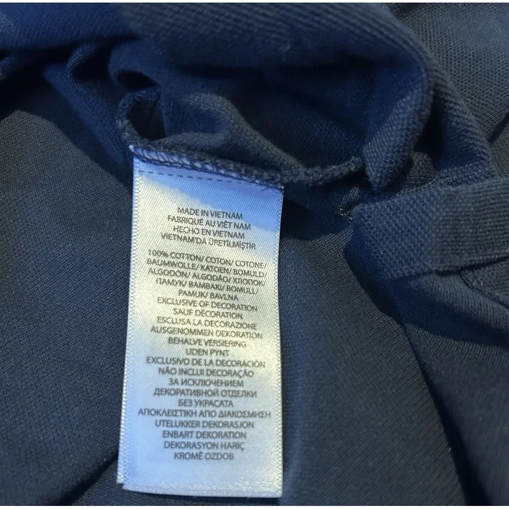 Polo Ralph Lauren Polo‎ Shirt Navy Blue Spell Out Flip Collar Men's 2XL